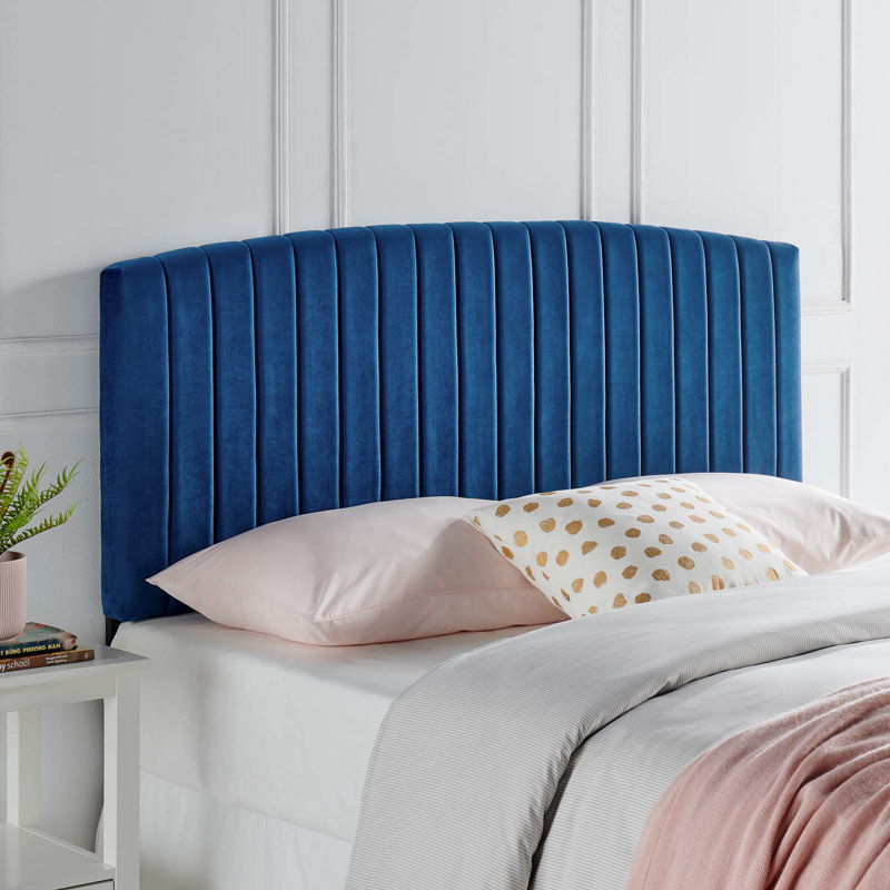 Rebecca Performance Velvet Headboard, Navy, King/California King