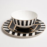 DeLorin 12 Piece Bone China Dinnerware Set - Service for 4