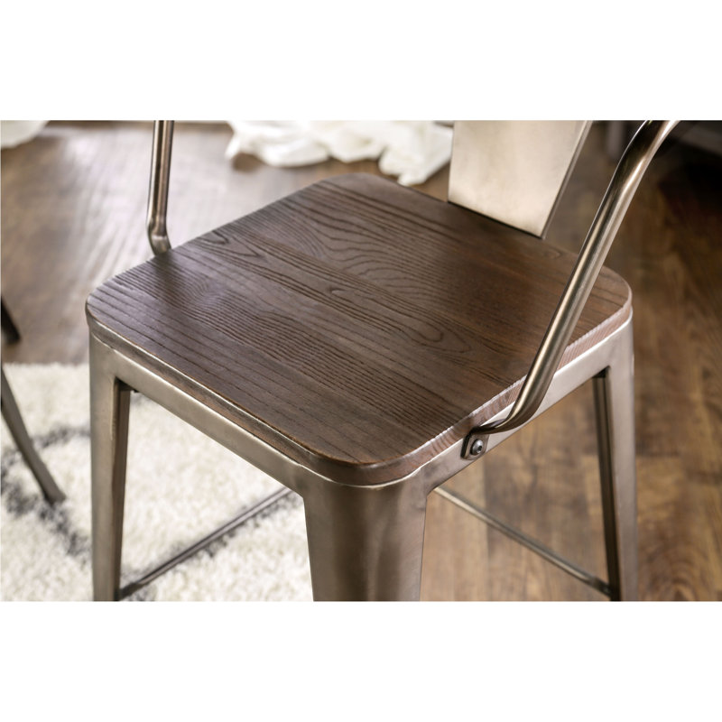 Kreig Solid Wood 25.5" Counter Stool, Gray