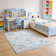 Area Rug Washable Bohemian Vintage Style Rug Low Pile Distressed Floor Carpet for Living Room Bedroom Kitchen Dining