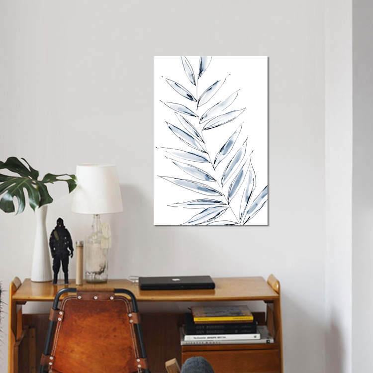 «Palm Leaf No. 1» par Melissa Selmin - impression sur toile tendue, H 40 po x l 26 po x P 1,5 po, Toile tendue, Pas de tapis