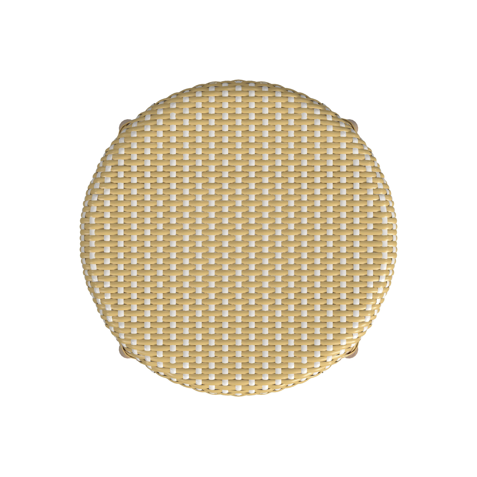 Alastair Bar & Counter Stool, Yellow/White Dot/Natural Rattan Frame, Counter Stool (24" Seat Height)