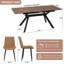 Ensemble de table à manger extensible 5 pièces (55" à 71") pour 4 personnes, comprenant une table rectangulaire et 4 chaises.-2042582404-2042582405