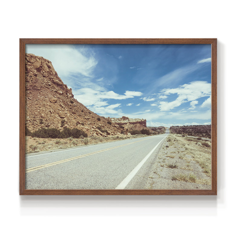 New Mexico Drive II - Impression encadrée - Restickable, Noyer, H 16 po x l 20 po