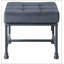 Repose-pieds rectangulaire gris et gris sable