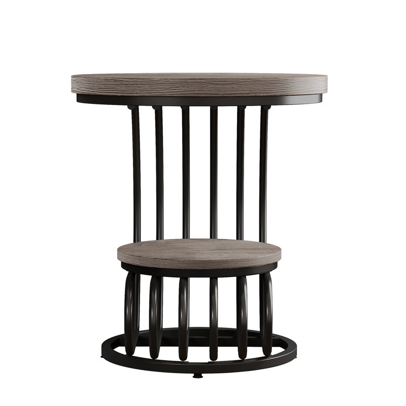 Petite table basse avec table de bout et table d'appoint, Gris