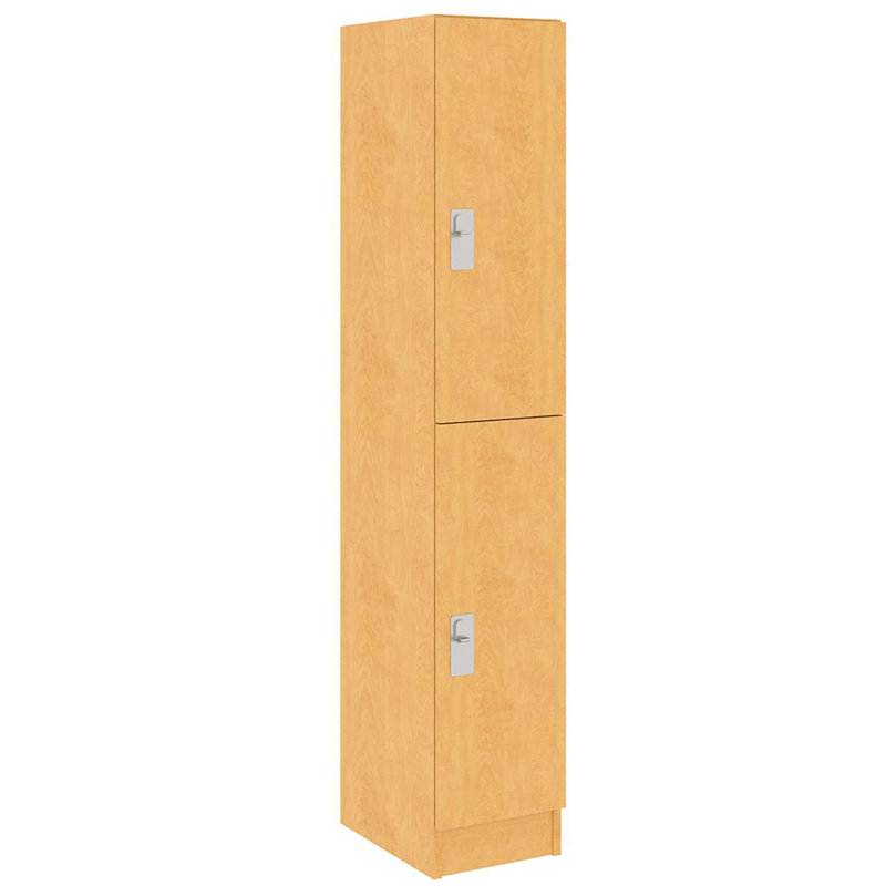 Armoire-penderie simple à deux compartiments avec porte, Tex clair, H 59 po x l 12,5 po x P 17 po