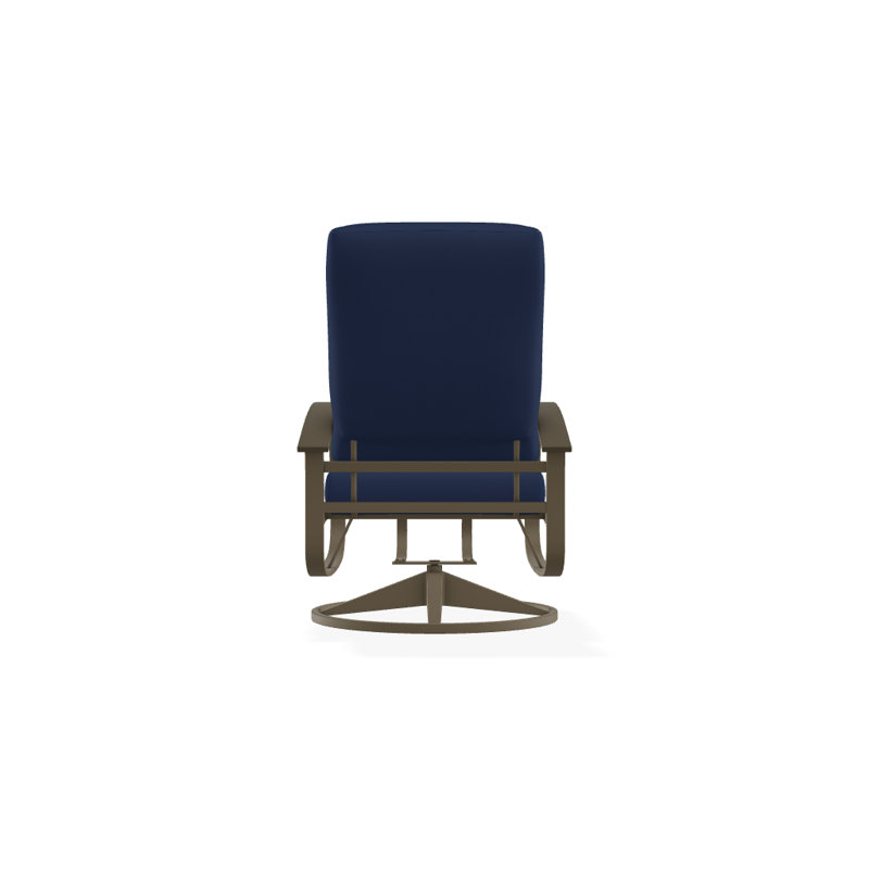 Belle Isle Outdoor Swivel Lounge Chair, Canvas Navy Sunbrella® Canvas, Textured Beachwood, Beachwood P40