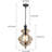 Ambrose 1 - Light Matte Black Pendant Wooden Chandelie Farmhouse Pendant Lighting Fixtures