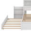 Lit plateforme avec rangement et tablettes coulissantes, lit gigogne et 2 tiroirs-246418330