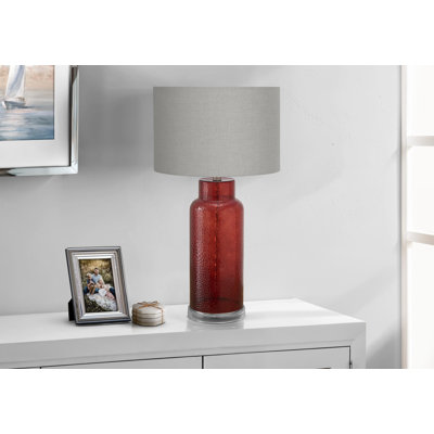Lighting, 28"h, Table Lamp, Glass, Grey Shade, Contemporary, Modern