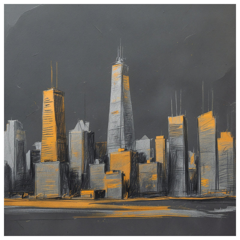 Rideaux crocheté City Skyline, 50 po x 92 po - 1 panneau, Blockout