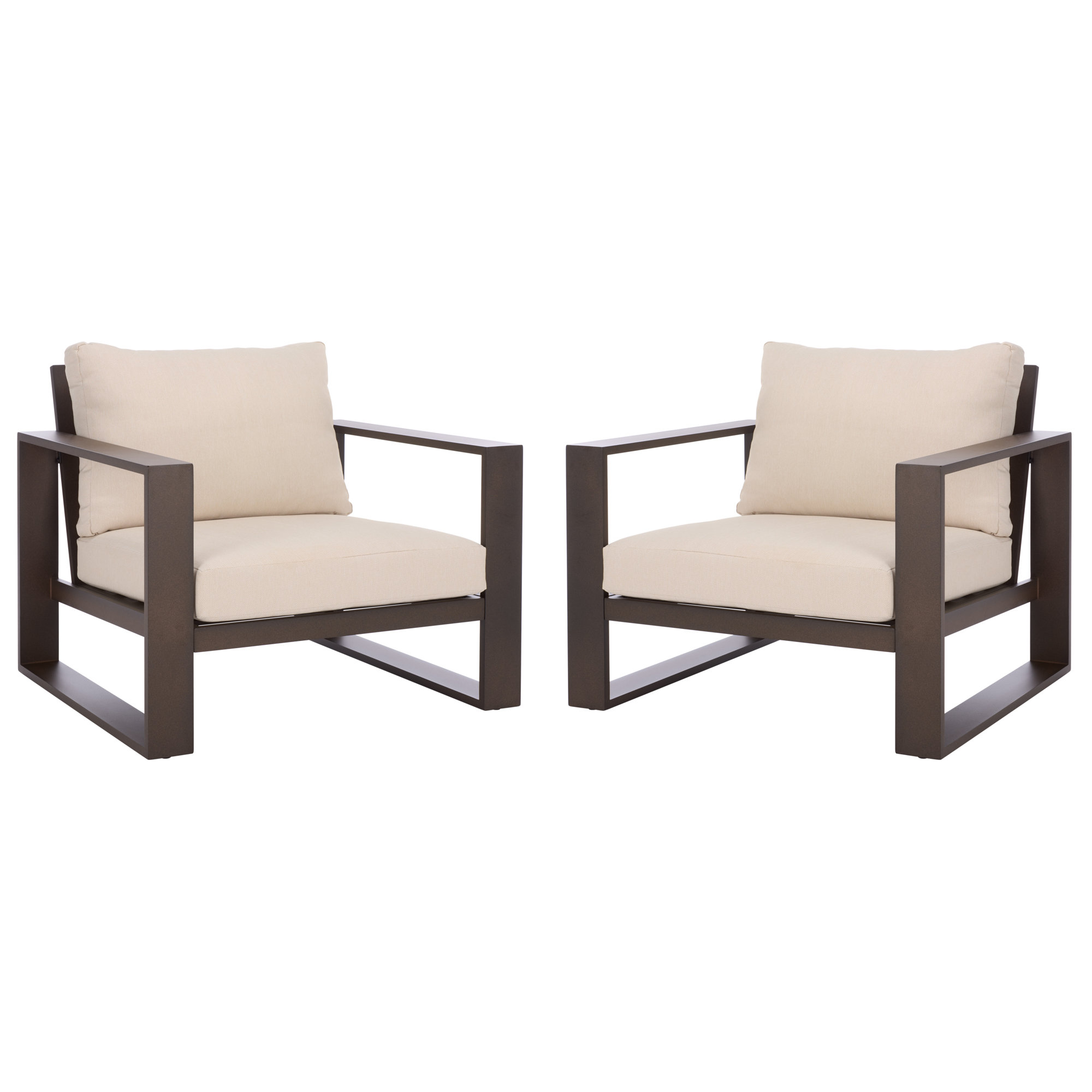 Dwyer Aluminum Outdoor Lounge Chairs, Brown