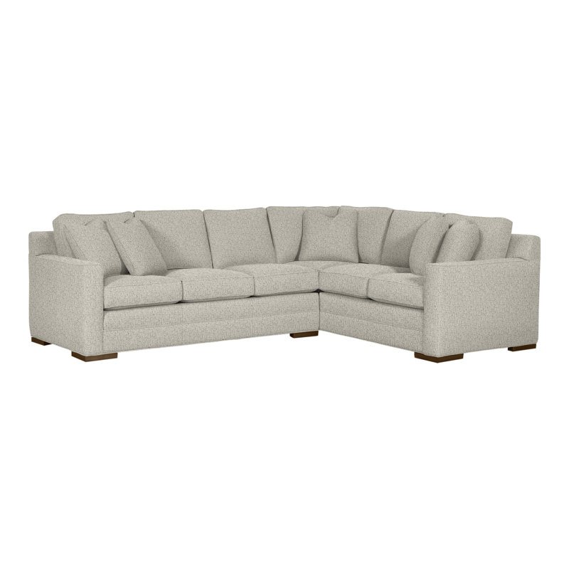Summerton Upholstered L-Shaped Sectional Right Hand Facing, Tuck Metal, Havana