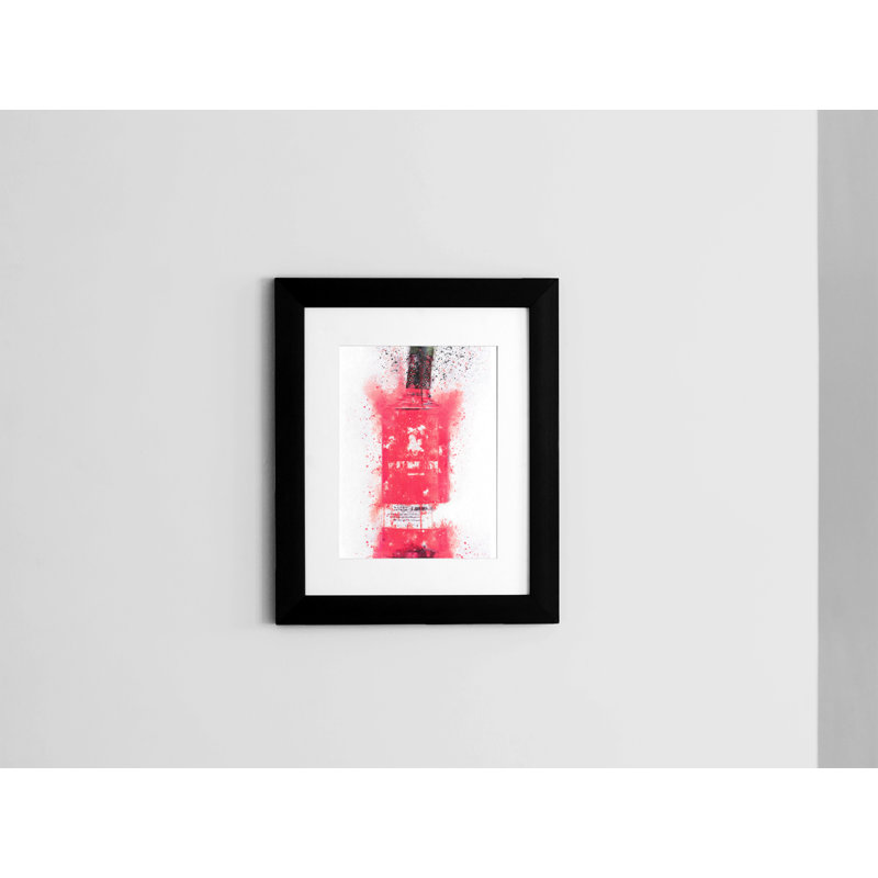 Red Gin Bottle - Single Picture Frame Print