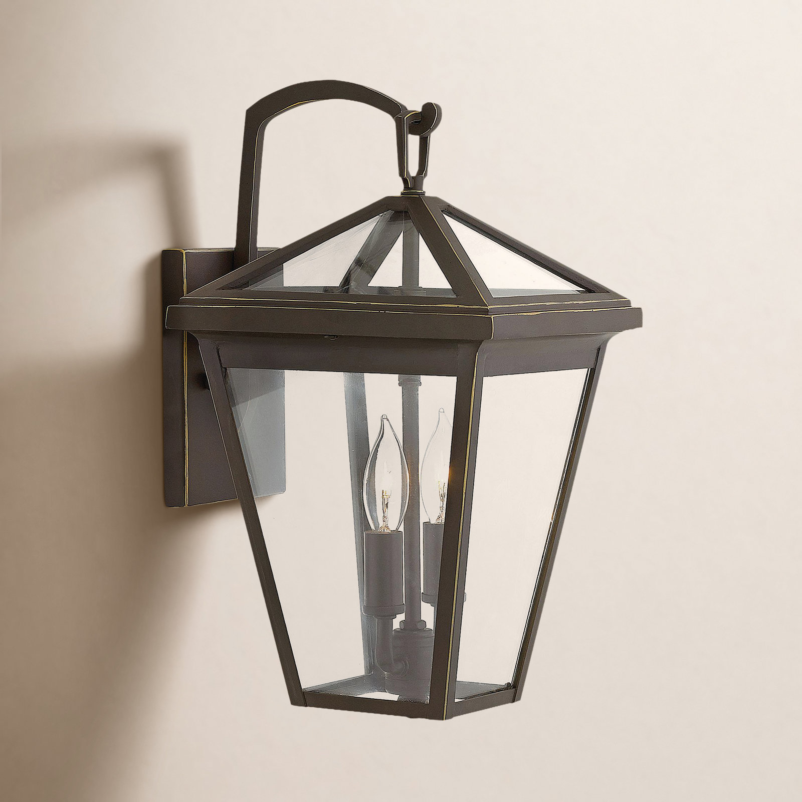 Hinkley Alford Place 2-Light Outdoor Wall Lantern, Bronze, 14" H x 8" W x 9" D