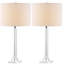Ensemble de lampes de table transparentes de 27 po Ellisville