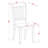 5 Piece Dining Room Furniture Set Includes a Round Kitchen Table with Dropleaf & Shelves and 4 Dining Chairs, Linen White-1778417104-1778417101