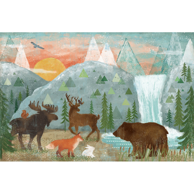 Woodland Forest I by Veronique Charron - Wrapped Canvas Painting, 30cm H x 46cm W