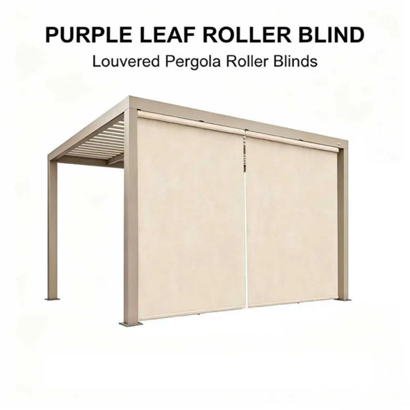 Accessoire de pergola mauve à persiennes mauve 10 pi champagne, pergola non incluse, 90.2" H x 183.07" W x 4.33" D