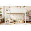 Lit mezzanine double avec garde-corps pleine longueur, lit mezzanine en bois massif avec échelles et vaste espace sous le lit, beige-1127596822-1127596825