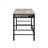 Light Weathered Oak & Black Finish Writing Desk W/USB