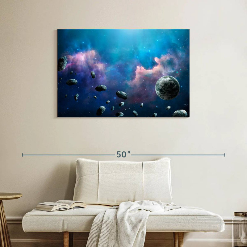 Floating Asteroids, 26" H x 39" W