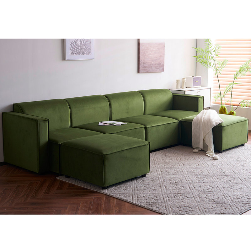 Necie 6 - Piece Living Room Set, Vine Green