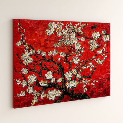 Almond Blossom Tree 1 by Vincent Van Gogh - Wrapped Canvas - Framed Print