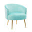 Fauteuil demi-tonneau en velours 24,46 po Javuneesha