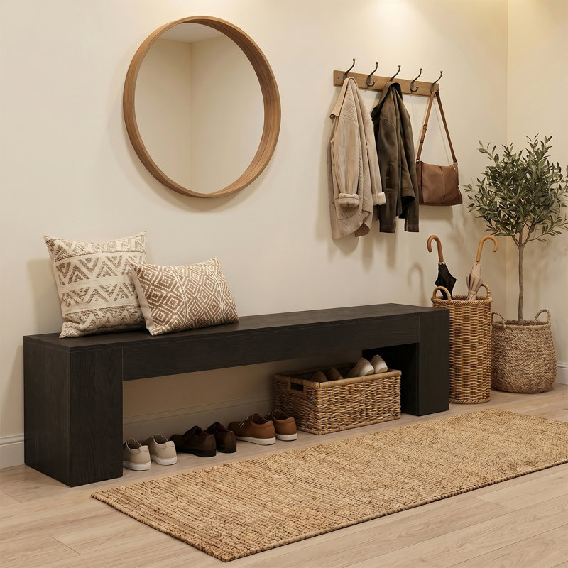 Banc de hall d'entrée 70,87 po, Black