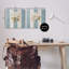 «Hydrangeas on Blue Strips», ensemble de 2 toiles murales par Patricia Pinto-252870602