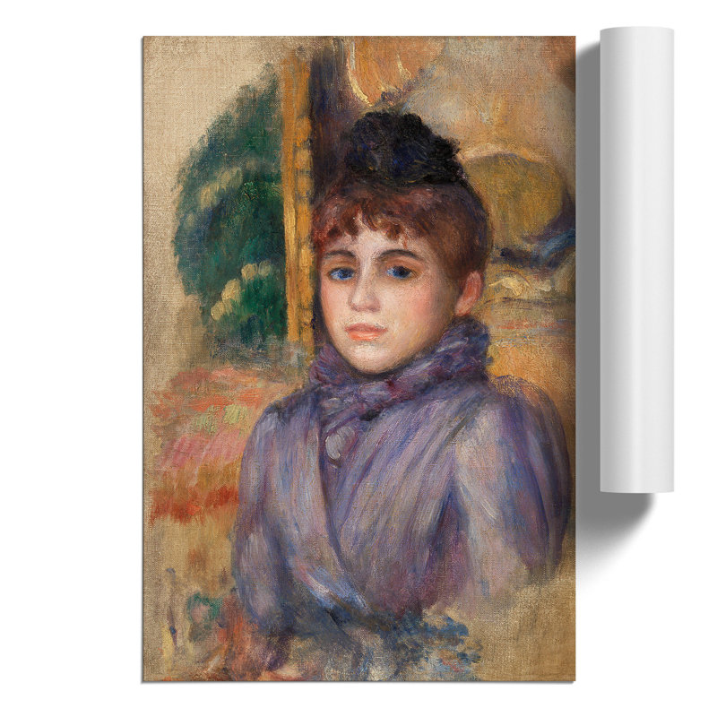 Portrait Of A Young Woman by Pierre-Auguste Renoir - No Frame Painting, 59cm H x 42cm W x 0.1cm D