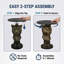 Table d'appoint Leopard Head