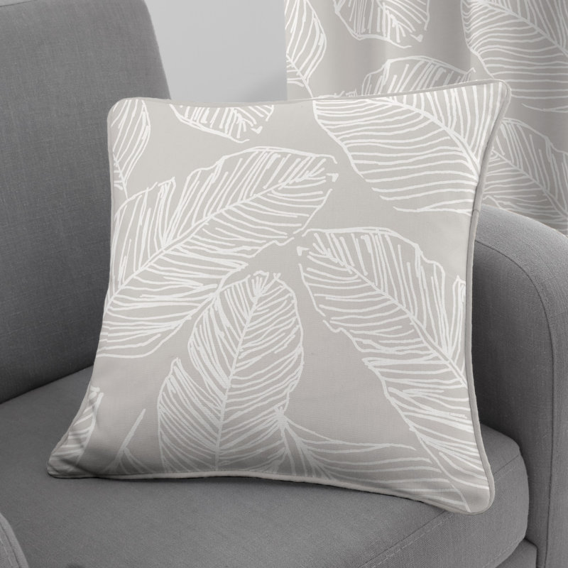 Matteo Floral Square Throw Cushion, Natural, Polyester