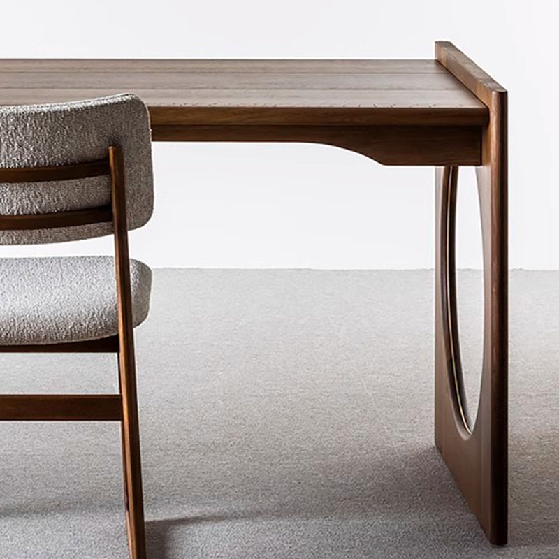 Nordic minimalist office desk, 29.92" H x 55.12" W x 29.13" D