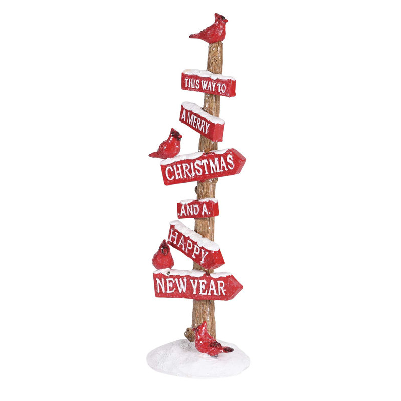 Figurine de Noël Cardinals sur un poteau