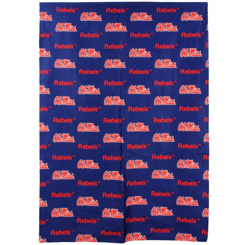 NCAA Cotton Semi Sheer Curtain Pair