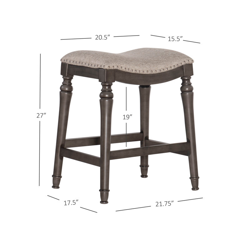 Grand et grand tabouret Kathryn, Gris