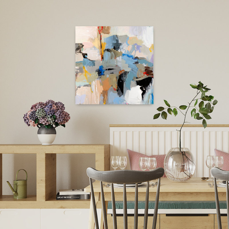 Santa Fe, art contemporain abstrait, 18" H x 18" W