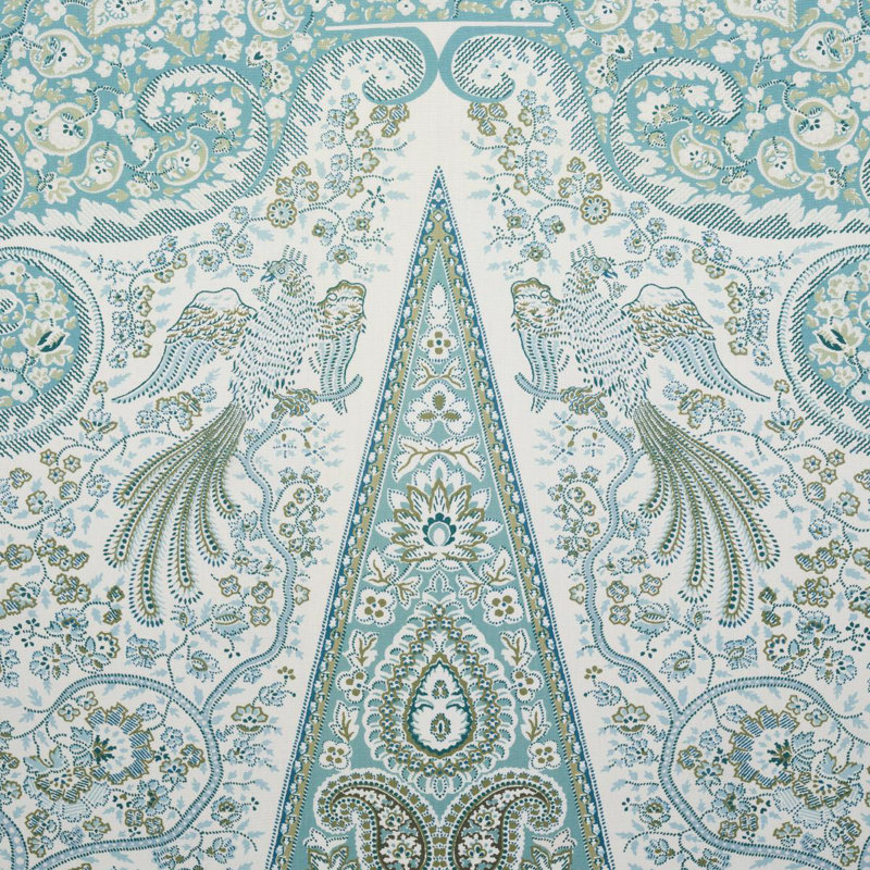 Colmery Paisley Panel Fabric, Peacock