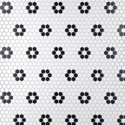 Metro 0.9" x 0.9" Hex Porcelain Honeycomb Mosaic Wall & Floor Tile