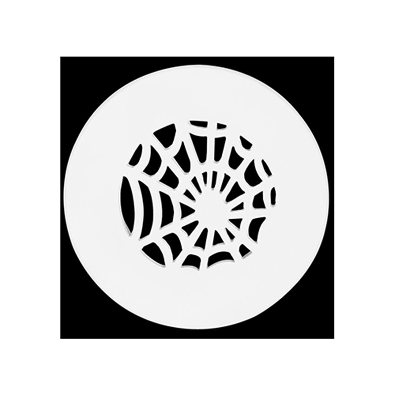 Évent d'aération rond 5 po Spooky Gothic (taille totale de la façade 6-1 / 2 po), Blanc thermolaqué