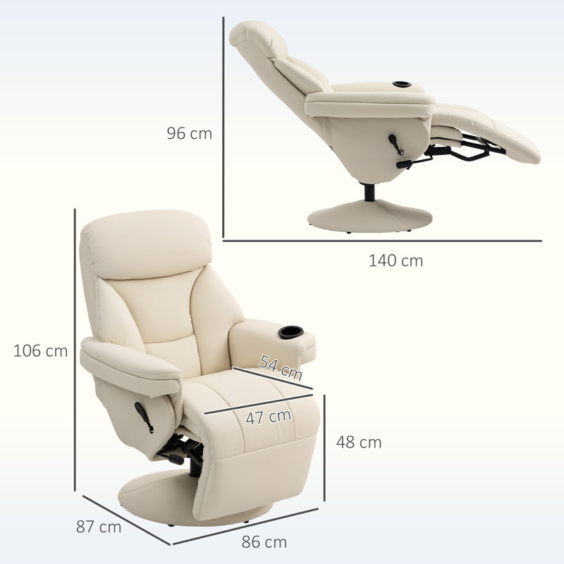 86cm Wide Swivel Standard Recliner