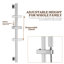 Système de douche à pluie complète Slidea avec valve brute et barre coulissante-63308438