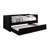 Suzo Daybed With Trundle, Flannelette Upholstery, Nailhead Trim-108987336