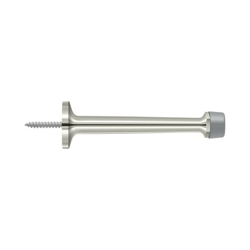 Tour de porte de plinthe Deltana BDS425U14 4 po, laiton massif nickel poli, Nickel poli