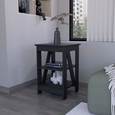 Table de bout moderne avec deux tablettes