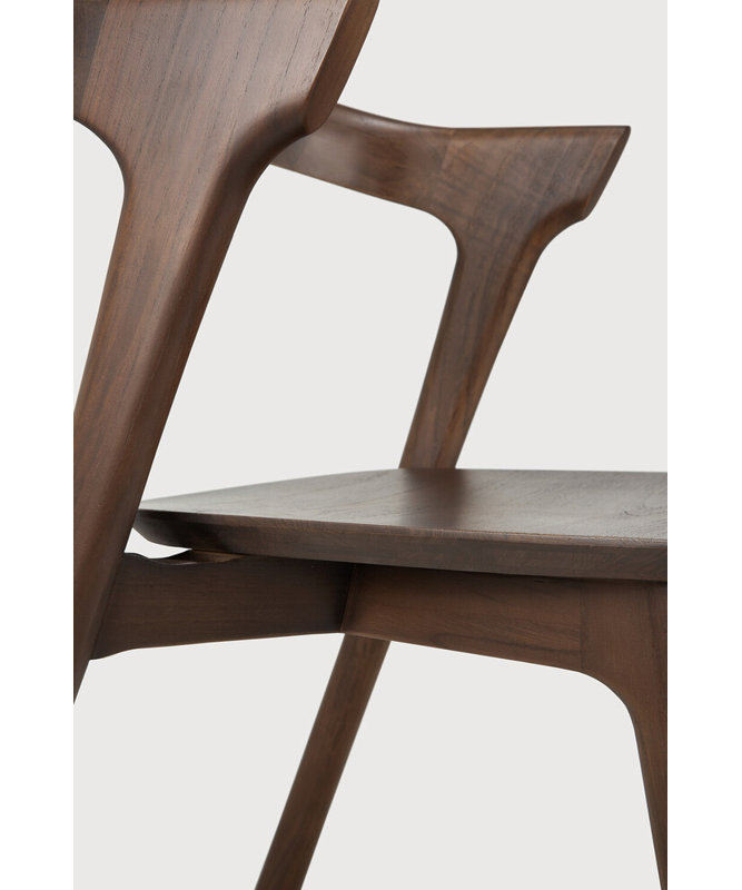 Bok Solid Wood Dining Chair, Teak Brown