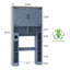 Armoire de rangement au-dessus de la toilette avec 2 portes de grange-2054293528